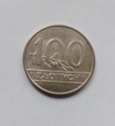100 zł,Nominał 1990, CuNi, śr.28 mm, w.7,68g, stan UNC.