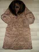 KURTKA ZIMOWA 42 L/XL BRĄZ KOŁNIERZ KAPTUR Maria Bland London