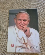 Obrazek z relikwią Jan Paweł II jak na zdjęciu.