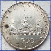 Włochy 500 lirów 1966 11g Ag 835