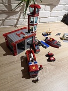 Lego zestaw straż pożarna 60214 na ratunek + 60213 pożar w dokach + wóz