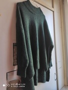 Stylowy wełniany sweter H&M – rozmiar XXL, z wydłużonym tyłem 