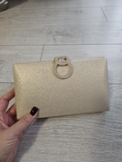 Złota torebka wizytowa