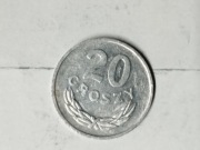 Moneta 20 groszy z roku 1981 . PRL.