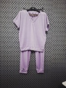 Nowy komplet welurowy z łańcuchem  lila dres damski