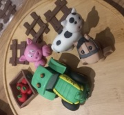 Z masy cukrowej na tort farma traktor 