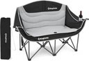 KingCamp Podwójne krzesło kempingowe, składane 2 osobowe