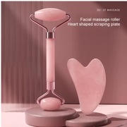 Roller do masażu twarzy + płytka Gua Sha | domowe SPA |