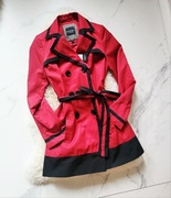 Viral Burgundowy Bordowy Czerwony Trencz Luksusowy Designers Rozm M