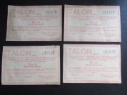 Talony makulaturowe PRL - zestaw 4 szt