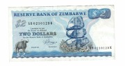ZIMBABWE 2 DOLLARS 1983 P1B 10601