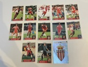 Komplet 13 naklejek A.S Monaco - Panini 1997/8
