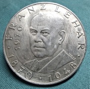 Moneta srebrna Austria 25 szylingów 1948 1970 Lehar srebro