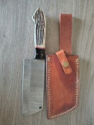 Ręcznie kuty nóz, tasak-stal damasceńska