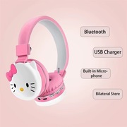 Słuchawki Bluetooth Sanrio Hello Kitty bezprzewodowe.