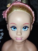 Opaska do włosów handmade | pleciona | różowa z misiem | dla dziewczynki