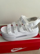 Nike Icon Classic sandały klapki platforma koturn białe sportowe 38