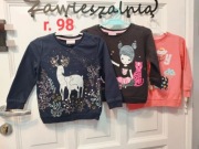 Paka zestaw 3 bluzki swetry bluzy r. 98