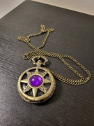 Damska biżuteria w formie naszyjnika z kwarcowym zegarkiem kieszonkowym