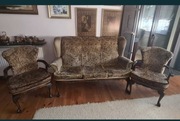Sofa z dwoma fotelami.Vintage
