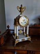 Zegar kominkowy antyczny zabytkowy ze Szwajcarii ANTYK XIX/XX wiek. Marmur