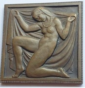 FRANCJA ART MEDAL BY RENARD KOBIETA Z NASZYJNIKIEM