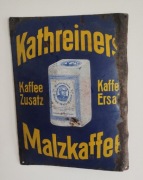 Stara emaliowana niemiecka tablica reklamowa Kathreiners Malzkaffe 
