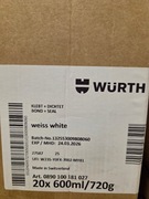 Wurth K+D klej szczeliwo uszczelniacz PU biały 600ml jak Sikaflex 11FC