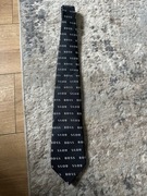 Krawat czarny jedwabny hugo boss