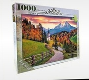 Puzzle 1000 elementów Góry Alpy Las Krajobraz Jesień