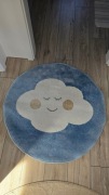 Dywan okrągły, chmurka około 100cm, używany, wyprany