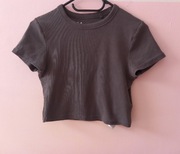 Wyprzedaż Bluzeczka krutka brązowa prążek roz.M wymiary opis