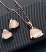 Zestaw biżuterii w kolorze różowego złota Stal nierdzewna Nowe