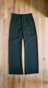 Spodnie butelkowa Zieleń Zara S proste nogawki z dodatkiem wełny