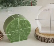 Kula kryształowa CHOINKA forma silikonowa 7.6*2.5 do Wosku Świec Mydła 