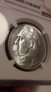 1936 Piłsudski 10 zł 2 RP NGC MS62