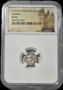 Denar Ludwik Węgierski - król Polski - grading NGC