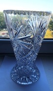 Wazon z kryształu, piękne zdobienia, lata 70 te