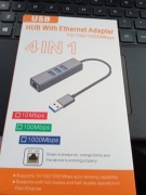 Aapter HUB USB 3.0 Ethernet RJ45 Gigabit 1000 MB