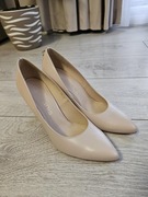 Szpilki bezowe nude 39