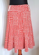 Bawełniana rozkloszowana spódnica w czerwone grochy S/M 38/36