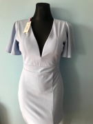 Sukienka midi wesele komunia 38 błękitna niebieska