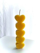 Świeca z wosku pszczelego - serce