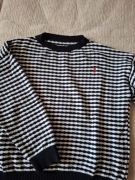 Sweterek czarno-biały w małe rąby damski