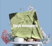 Koc Kocyk dla niemowlaka niemowlęcy zielony logo