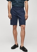 Męskie krótkie spodnie granatowe S 36 bermudy slim MANGO z metką NOWE