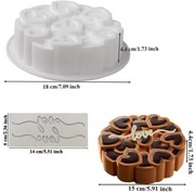 Zestaw 2 szt SERDUSZKA + LOVE forma silikonowa do pieczenia ciast deserów 