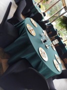 Obrus okrągły butelkowa zieleń 12 sztuk 