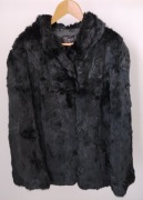 FUTRO NATURALNE CZARNE ELEGANCKIE KLASYK