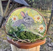 Decoupage na hubie - „zając”